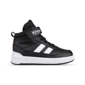 Büyük Erkek Çocuk Sneaker Bot - Siyah-Beyaz, Bilek Boy - 1