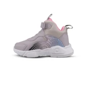 Büyük Kız Çocuk Sneaker Bot - Gri-Pembe, Bilek Boy - 2