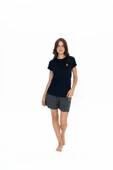 U.S. Polo Assn. Kadın Yuvarlak Yaka Alt Üst Pijama Şort Takım - 1