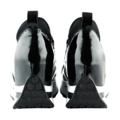 Erkan Saçmacı Mevira Plus Siyah Rugan Streç Gümüş Zincirli Gizli Dolgu Topuklu Günlük Ayakkabı thumbnail 4