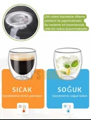 4’lü Set Cappuccino Bardağı Latte Bardağı Çift Cidarlı Bardak Americano Bardağı 250 ml Kahve Bardağı - 2