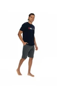 U.S. Polo Assn. Erkek Alt Üst Yuvarlak Yaka Pijama Şort Takımı - 3