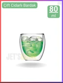 12’li Set Espresso Bardağı 80 ml Kahve Bardağı Çift Cidarlı Bardak Viski Bardağı - 4