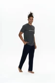 U.S. Polo Assn. Erkek Alt Üst Düğmeli Pijama Takımı - 7