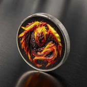 AgaKulche Phoenix Anka Kuşu 2 Ons  Gümüş Sikke Coin thumbnail 3