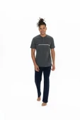 U.S. Polo Assn. Erkek Alt Üst Düğmeli Pijama Takımı - 5