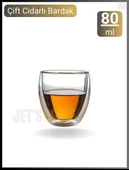 12’li Set Espresso Bardağı 80 ml Kahve Bardağı Çift Cidarlı Bardak Viski Bardağı - 3