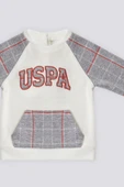 U.S. Polo Assn  Kanguru Cep Ekose Detay Bebek 2Li Takım - 3