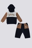 U.S. Polo Assn Kapüşonlu Bebek 2 Li Takım - 1