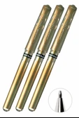 Altın Sarı İmza Kalemi 3 Adet Uniball Signo Broad 1.0 mm Roller Pilot Kalem Um-153 Yaldızlı Davetiye Kalemi Mürekkepli thumbnail 1