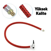 Bisiklet Pompası Hortumu Yedeği 50 cm 1 Adet Kopmaz Sağlam Standart - 3