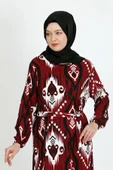 DESENLİ BÜRÜMCÜK ELBİSE - 5