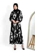 DESENLİ BÜRÜMCÜK ELBİSE - 11