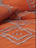 Cotton Box Puf Nakışlı Ranforce Çift Kişilik Nevresim Takımı Lia Kiremit Bej - 2