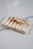 Mermer Desenli Banyo Mutfak Tuvalet Beton Katı Sabunluk Su Giderli 8x13 cm - 2