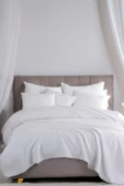 Upstyle Ecocel Pike Örtü Battal King 240x230cm Karde Beyaz - 1