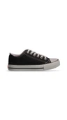 Kadın Sneaker - Siyah-Beyaz, Tekstil - 1