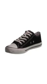 Kadın Sneaker - Siyah-Beyaz, Tekstil - 4