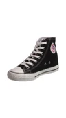 Kadın Sneaker - Siyah-Beyaz, Tekstil - 4
