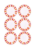 The Mia Joy Yemek Tabağı 6lı Set Kırmızı 20 cm - 1