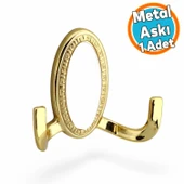 Askı Gold Altın Dolap Askılık Askılığı Duvar Vestiyer Banyo Mutfak Elbise Kıyafet Çanta Askısı thumbnail 1