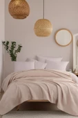 Upstyle Ecocel Pike Örtü Battal King 240x230cm Karde Koyu Bej thumbnail 1