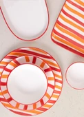 The Mia Joy Yemek Tabağı 6lı Set Kırmızı 20 cm - 7