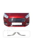 BRSPLAST  Ford Courier Uyumlu 2018 Ve Üzeri Krom Sis Farı Çerçevesi 2 Parça Paslanmaz Çelik - 1