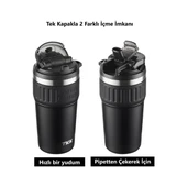 Tkk Çelik Termos Mug 630ML Mat Siyah - 5