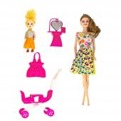 Anlily Bebek Arabalı Aksesuarlı Oyuncak Bebek thumbnail 1