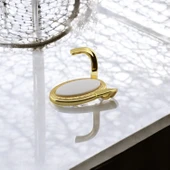 Askı Gold Altın Dolap Askılık Askılığı Duvar Vestiyer Banyo Mutfak Elbise Kıyafet Askısı 5 Adet - 4