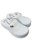 HİPOKRAT Kadın Yeni Beyaz Ortopedik Sabo Terlik Doktor Hemşire Hastane Terliği Beyaz Tokalı - 1