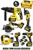 Assur 21V Akülü 6'lı Set Taşlama Somun Sıkma Hilti  Akülü Vidalama Daire Testere Dekupaj Testere - 1