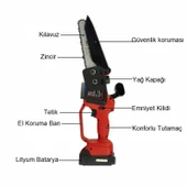 Gardenpro VST9C208 Lityum Akülü Şarjlı Budama Testeresi - 3