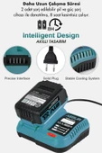 Assur 21V Çift Akü 800 Nm Somun Sıkma Sökme 125 Mm Taşlama Hava Pompası 3'lü Set - 3