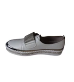 YAZKIŞ Kadın Siyah Beyaz Taşlı Spor Babet Ayakkabı thumbnail 8