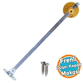 Düşer Kapak Makası Frenli Dolap Çekmece Metal 25 Cm Sessiz Açma Kapama Amortisör Piston Bar - 1