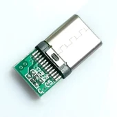 Erkek Type C to Dip Soket 4 Pin USB 3.1 Smd Lehimlenebilir Padler Konnektör Telefon Şarj Board Usb Kablo Flash Disk thumbnail 2