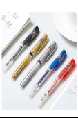 Altın Sarı ve Gümüş Gri İmza Kalemi 2 Adet Uniball Signo Broad 1.0 mm Roller Pilot Kalem Um-153 Yaldızlı Davetiye Kalemi - 4