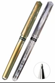 Altın Sarı ve Gümüş Gri İmza Kalemi 2 Adet Uniball Signo Broad 1.0 mm Roller Pilot Kalem Um-153 Yaldızlı Davetiye Kalemi - 1