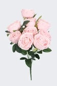 Yapay Çiçek 9lu Kat Kat Gül Demeti 42 Cm Pudra Pembe lodos gülü thumbnail 2