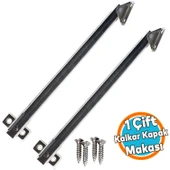 Kalkar Kapak Makası Dolap Çekmece Metal 25 Cm Sessiz Açma Kapama Amortisör Piston 1 Çift - 1