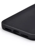 iPhone 15 Uyumlu Deri Görünümlü Sert Kapak Kılıf Siyah - 5