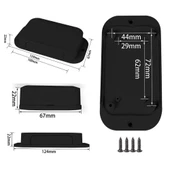 AK-W-67 100x67x22mm Plastik Kutu Siyah Renk Duvar Montaj Tip Elektronik Devre Cihaz Ev Otomasyon Personel Takip Kapı Giriş Otomasyon Endüstriyel Kontrol - 7