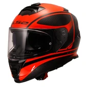 Ls2 Storm 2 Dodger Mat Siyah-Neon Turuncu Kask L - 1