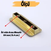 Elit Gold Plastik Kulp 64 mm Mutfak Mobilya Çekmece Mutfak Dolap Dolabı Kulpları Kapak Kulbu 6.4 cm thumbnail 4