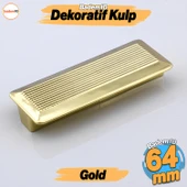 Elit Gold Plastik Kulp 64 mm Mutfak Mobilya Çekmece Mutfak Dolap Dolabı Kulpları Kapak Kulbu 6.4 cm thumbnail 1