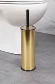 Dekoratif Gold Tuvalet Fırçası Wc Banyo Klozet Fırçası 35 Cm - 7