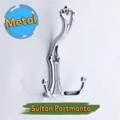 Sultan Portmanto Askı Gümüş Krom Vestiyer Dolap Askılık Askılığı Duvar Banyo Mutfak Elbise Askısı thumbnail 1