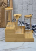 Bambu Kavanoz Standı - Mutfak Baharatlık Tuzluk Rafı - 24 CM - 2
